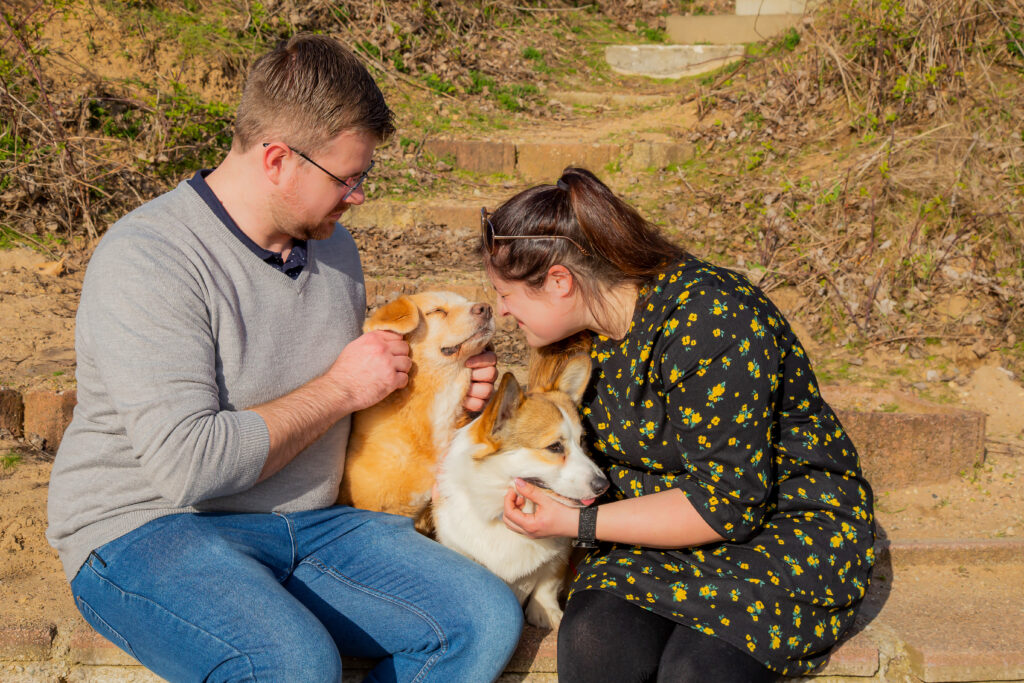 Familienshooting am Epplesee in Karlsruhe – Ein emotionales letztes Fotoshooting für Titan, den Hund, der bald über die Regenbogenbrücke geht.
